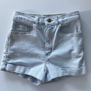 American Apparel Railroad Stripe Cuffed Hem Shorts Size 26